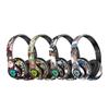 New Graffiti Bluetooth Headphones Hi-Fi Sound Bass Foldable Wireless Headphone Built In Mic Earphone Headset