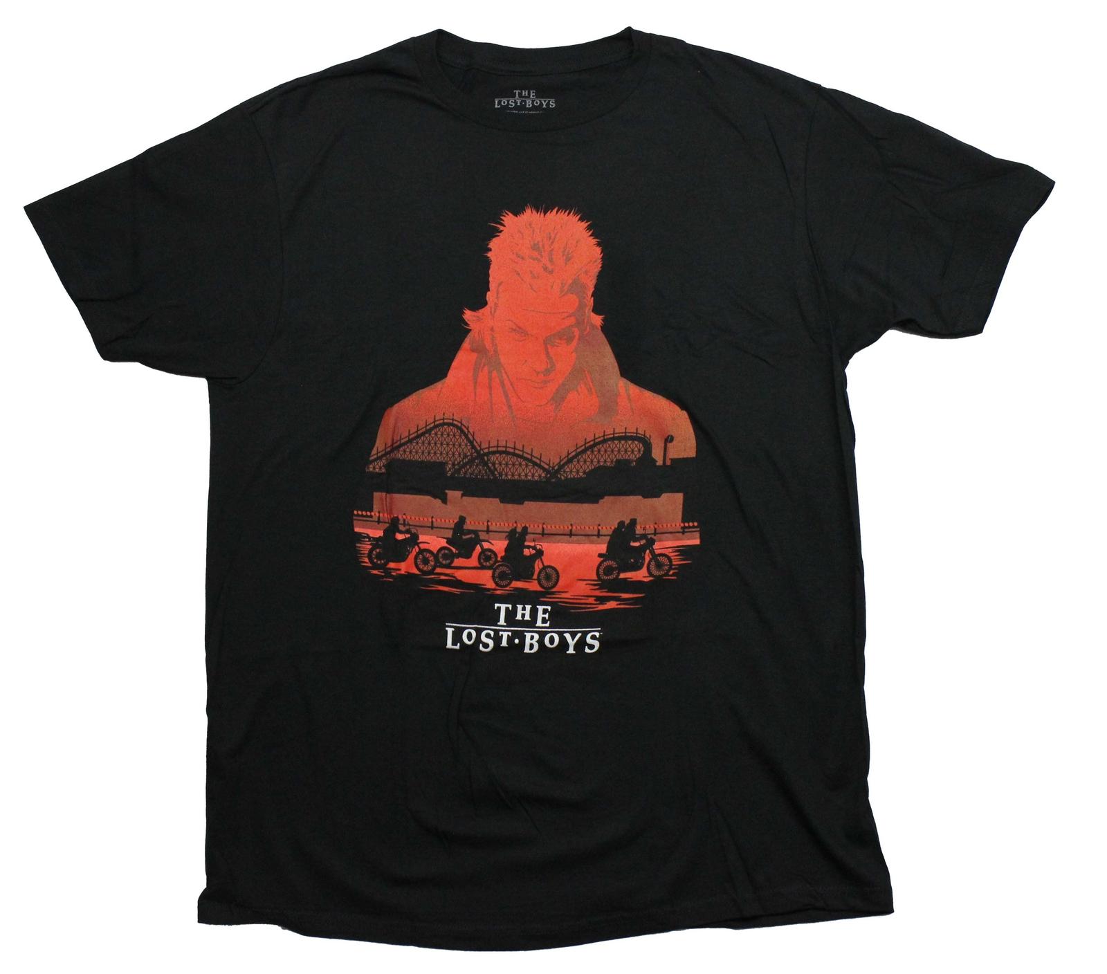 The Lost Boys New Adult T-Shirt - David over Motorcycle Crew L