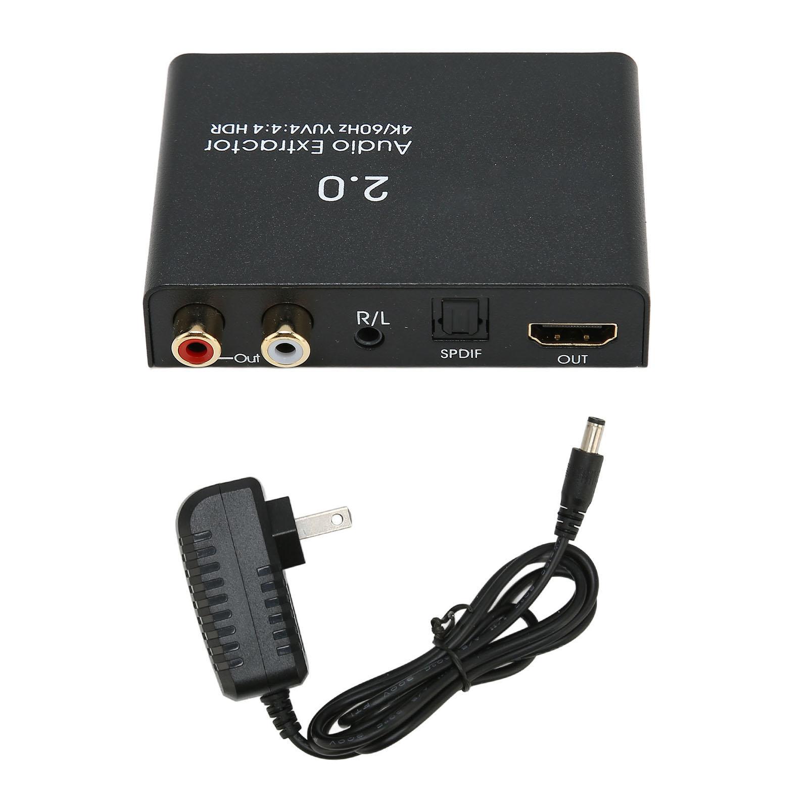 

HD мультимедийный интерфейс звукоизвлекатель сплиттер 4K 60 Гц HD мультимедийный интерфейс звуковой преобразователь US Plug