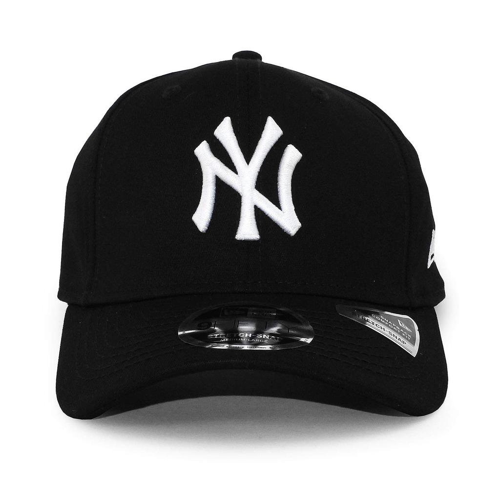 New Era 9FIFTY Stretch Snapback Size NY Yankees Cap, MLB, NBA, NFL, S/M (approx. 55-59cm), (Black/White) [Used]
