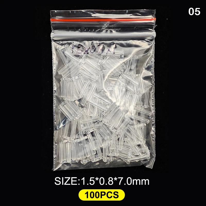 100Pcs Rimless Glasses Double Rubber Plug Lock Buckle 7mm/2.2mm Length Prescription Glass Accessories Equipment
