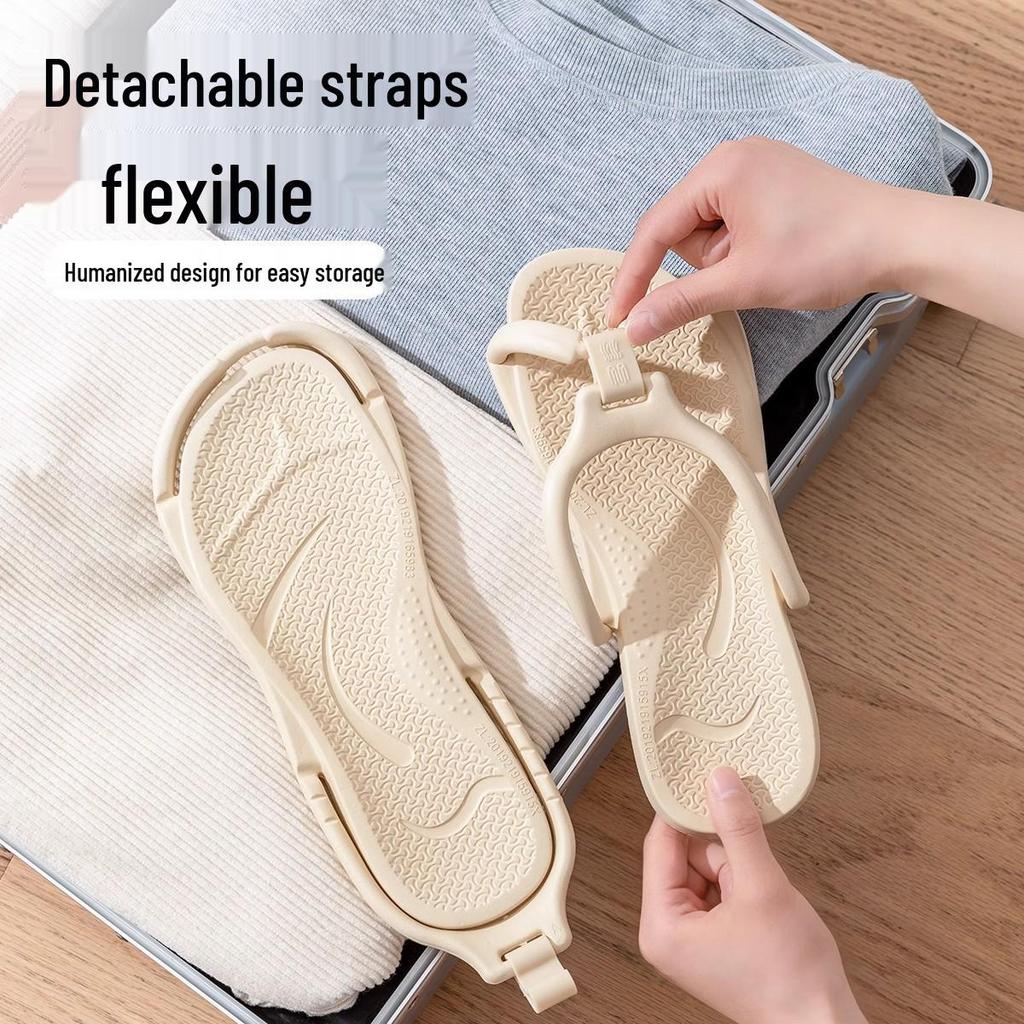 Portable Non-Slip Foldable Travel Slippers for Men - Lightweight, Disposable, Essential for Business Trips and Hotel Showers
