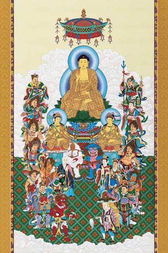 

APPLEONE 1000-896 Sixteen Good Gods (by Teruzo Muto) 1000-Piece Jigsaw Puzzle (75x50cm) Made in Japan Buddhist