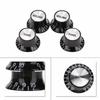 4Pcs Round design Guitar Tone Knobs Black Guitar Knobs Set  Electric Guitars
