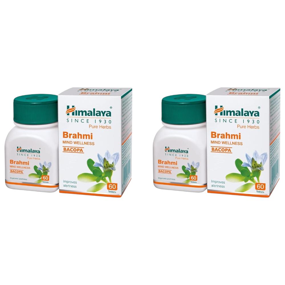 

Himalaya Wellness Brahmi Tablets 60 Tablets Each Natural Mind Health Booster Pack of 2