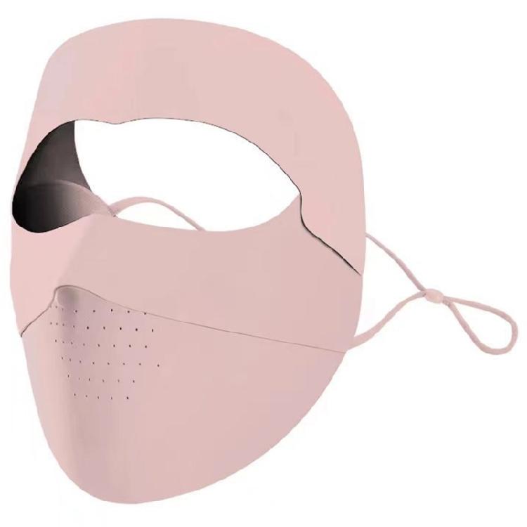Cooling Face Sunscreen Mask for Girls Face Cover for Summer Outdoor Activity розовый