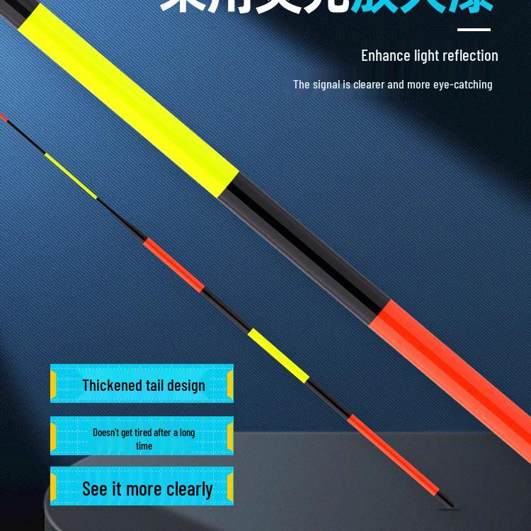 High Sensitivity Nano Fishing Float for Silver, Grass, and Crucian Carp with Thickened Tail and Shallow Water Visibility