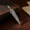 Decorative Clothing Accessory 1/2Pcs Vintage Feather Brooch for Men, Alloy Silver Lapel Jewelry, Pin Badge Clothes Bag Hat Scarf Suits Metal