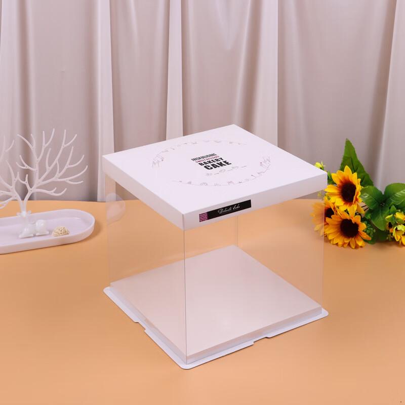 6-inch Transparent Square Single-Layer Cake Boxes (5-pack)