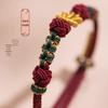 Chinese Style Gold Braided Rope Bracelet: Wearable Hand-Woven Rope for Couples, Perfect Christmas Gift