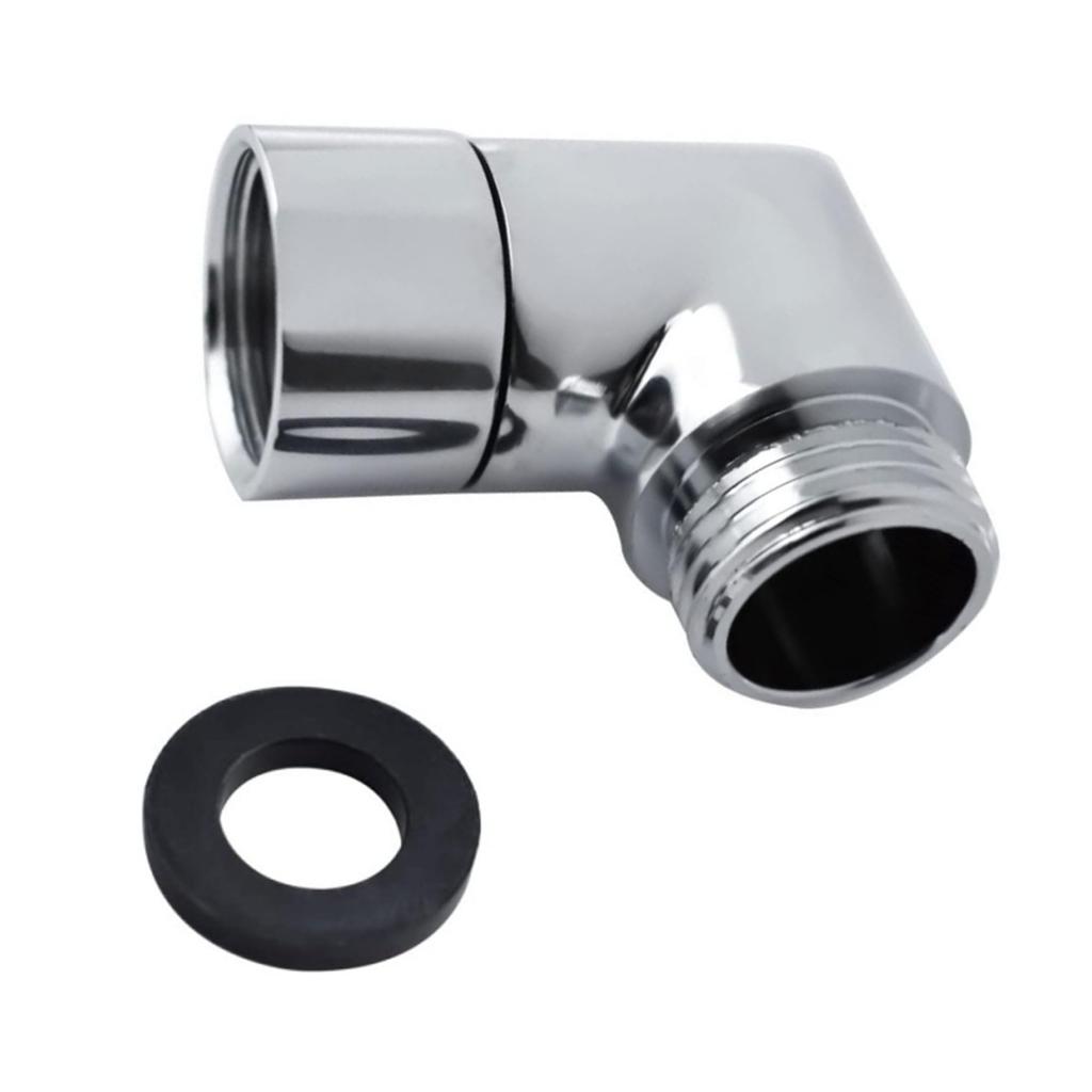 Handbrause-Adapter 90 Grad, Duschschlauch-Adapter, Verbindungsstück Duschkopf, Winkelstück für Handbrause, Schwenkbarer Duschkopf-Adapter, Adapter für
