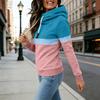 Fashionable Casual Loose Fit Pullover Hoodie with Color Block Design for Everyday Wear