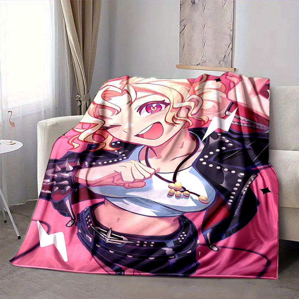 1pc Rock Fashion Blanket Soft All Season Throw with Vibrant Design, Perfect for Home, Travel, and Gifts, Ideal for Naps and Camping