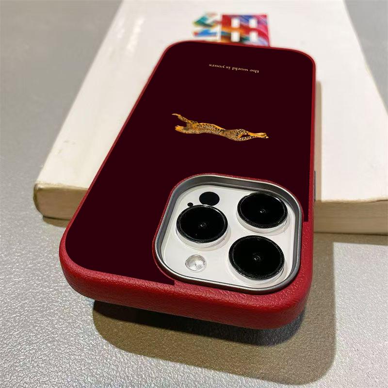 Modische Leopard Litschi-Textur Hülle Für iPhone 17 16 11 14 15 Pro Max XS X XR 7 8 Plus 16E 16 17 Pro Business-Stil Abdeckung