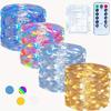 Outdoor Battery Fairy Lights LED Copper Wire String Lights with 8 Modes - IP65 for Garden, Patio, Tree, Yard & Party Decor