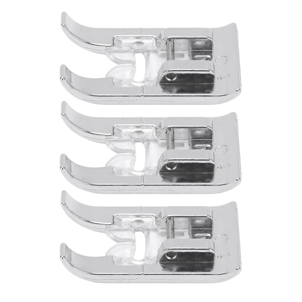 3Pcs Zigzag Foot Stainless Steel Multifunctional Universal Lightweight Durable Sewing Machine Presser Foot for Home