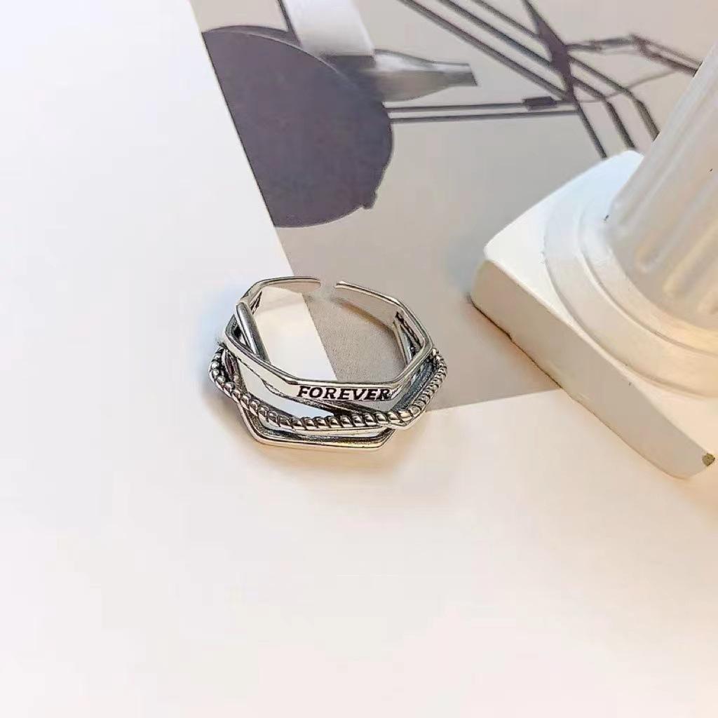 European Retro Hip Hop Open Chain Ring - Cool, Simple, Ancient Style with Niche Personality