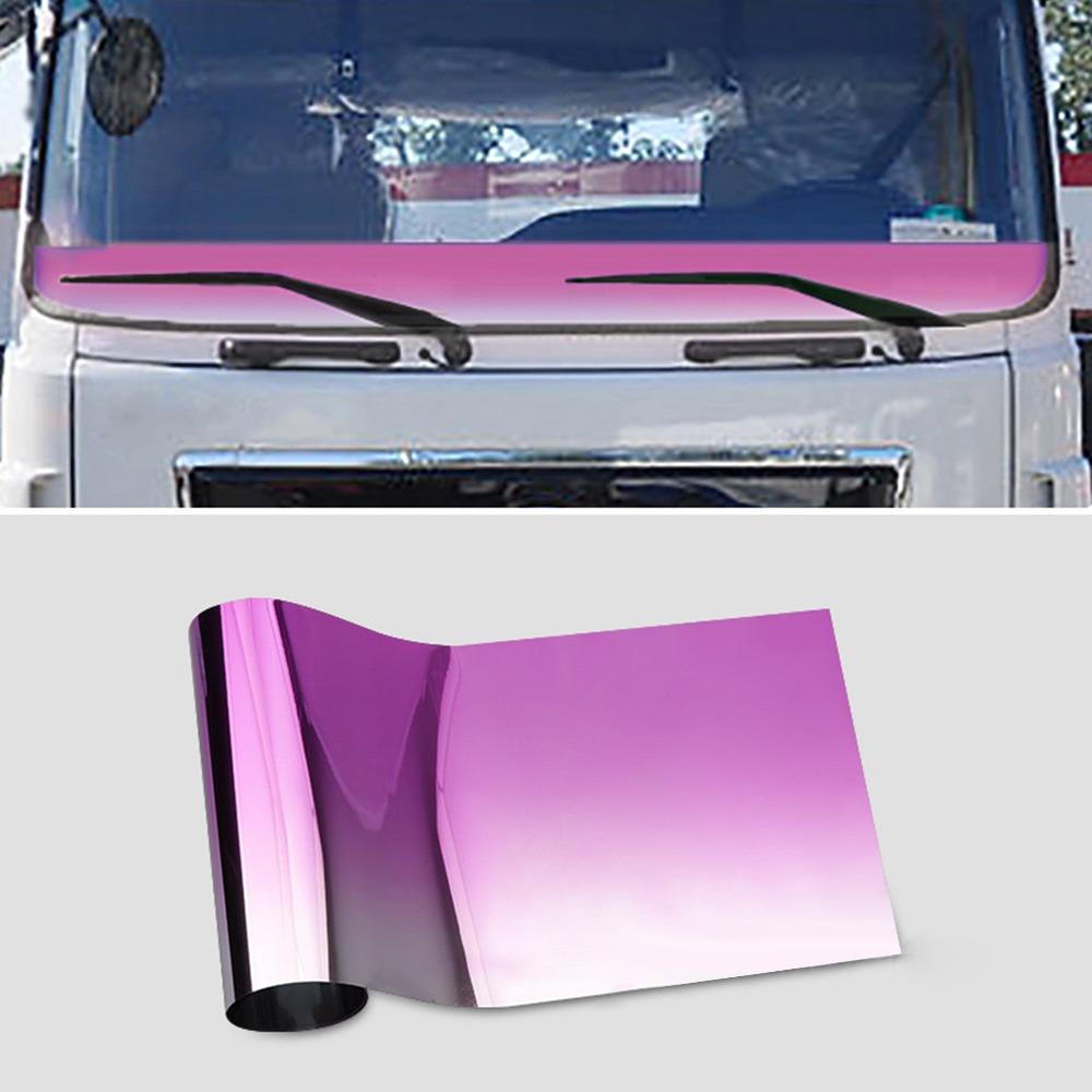 Anti-UV Car Front Windshield Film Gradient Color Heat Insulation Car Sun Visor Sticker Waterproof Car Solar Window Tint Film