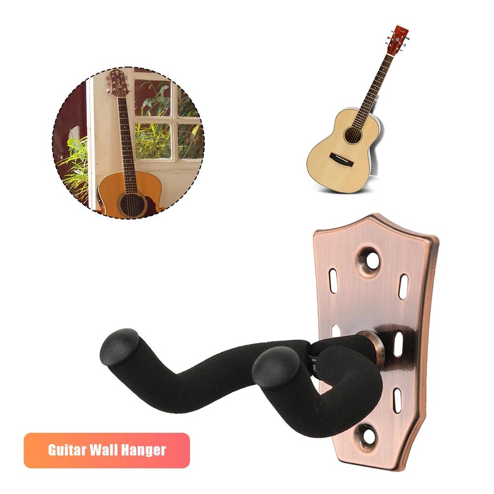 Guitar Holder Hook Metal Acoustic Guitar Hook Holder Stand Non-slip Guitar Hanger Wall Mount for Electric Guitar Bass Ukulele