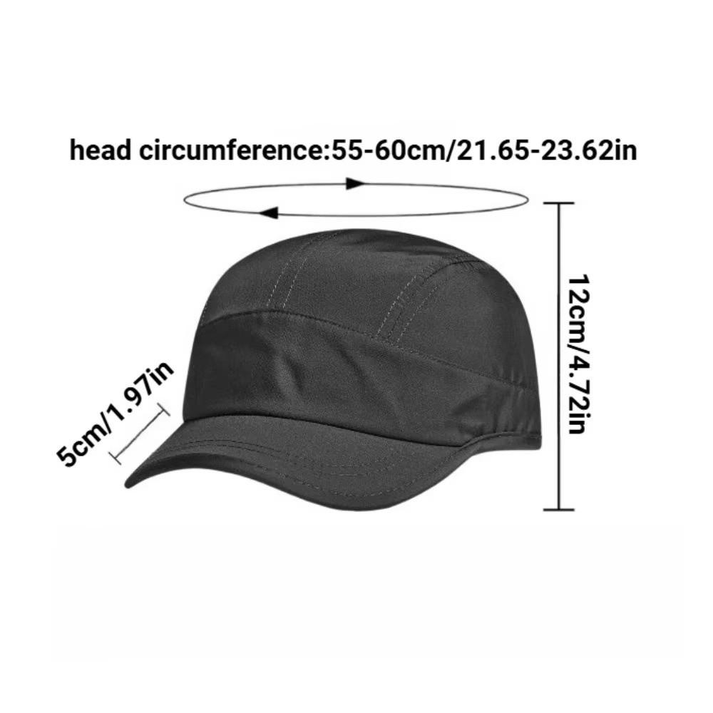 5 Panel Baseball Cap Short Brim Duckbill Cap Casual Quick-Dry Solid Hat Running Headwear