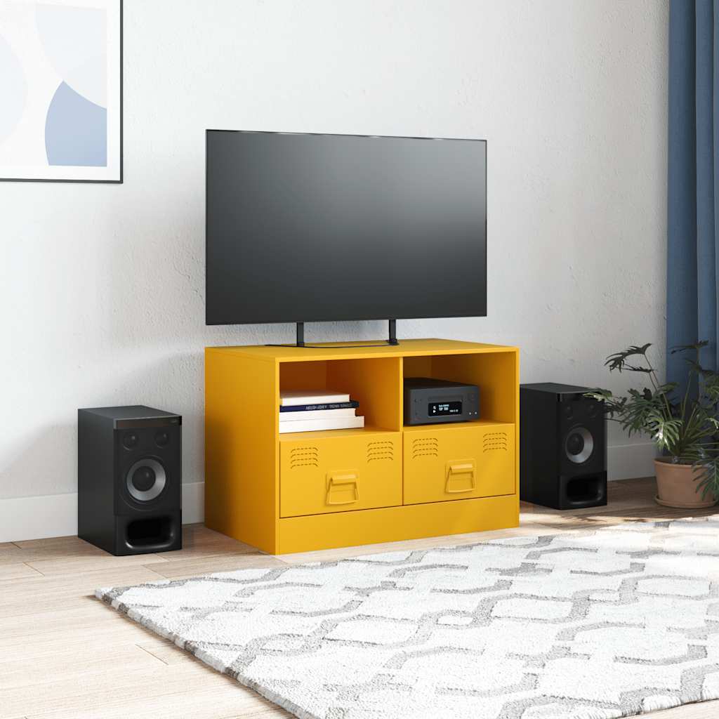 Vidaxl Szafka Pod Telewizor, Musztardowa, 67X39X44 Cm, Stalowa