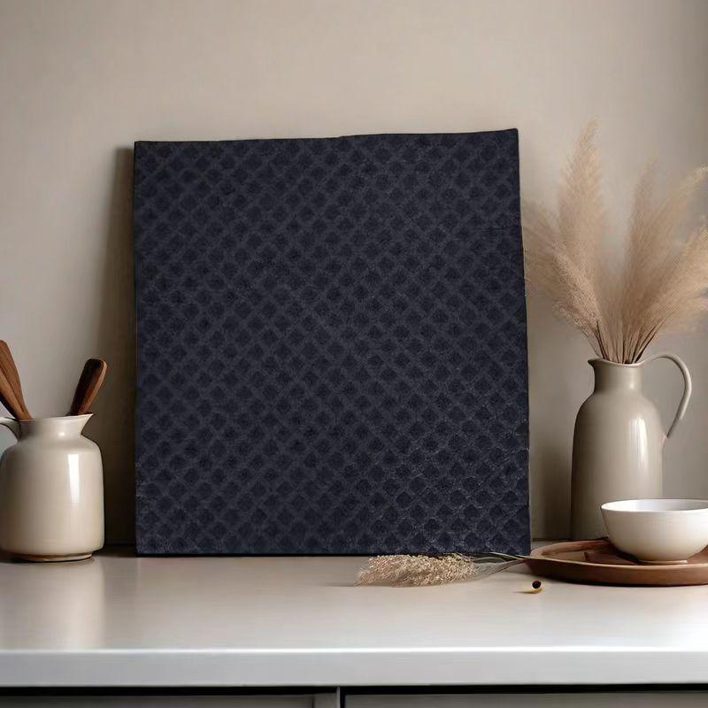 Eco-Friendly Wood Pulp & Cotton Dish Cloth - Oil-Repellent, Colorful, Biodegradable Scouring Pad & Towel.