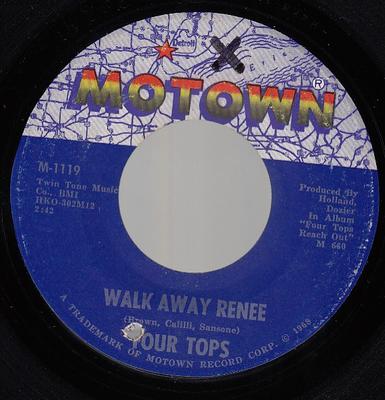 7-Zoll-Schallplatte FOUR TOPS - Walk Away Renee / Your Love Is Wond M1119 Motown 1968 US Soul/Funk Gebraucht