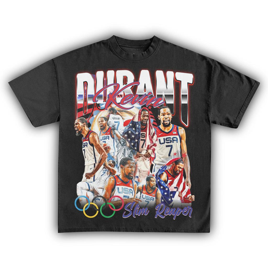 Kevin Basketball Durant Grafické tričko Dámské Unisex Fans Nezbytnosti Krátký rukáv Top Letní móda Luxusní značkové tričko