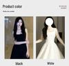 High-End White Sleeveless Slimming Camisole Dress for Girls with Inner Layer - Perfect for Spring Birthdays