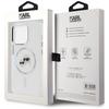 Karl Lagerfeld Klhmp14Lhlskch Iphone14 Pro 6.1 Biały/White Hardcase Iml Metal Karl&Choupette Head Magsafe