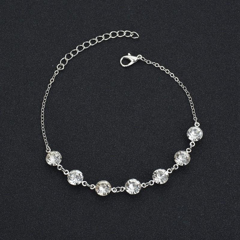 Simple Slim Adjustable Ankle Bracelets Silver Color Anklets for Women Summer Beach On the Leg Chain Cheville Foot Jewellery
