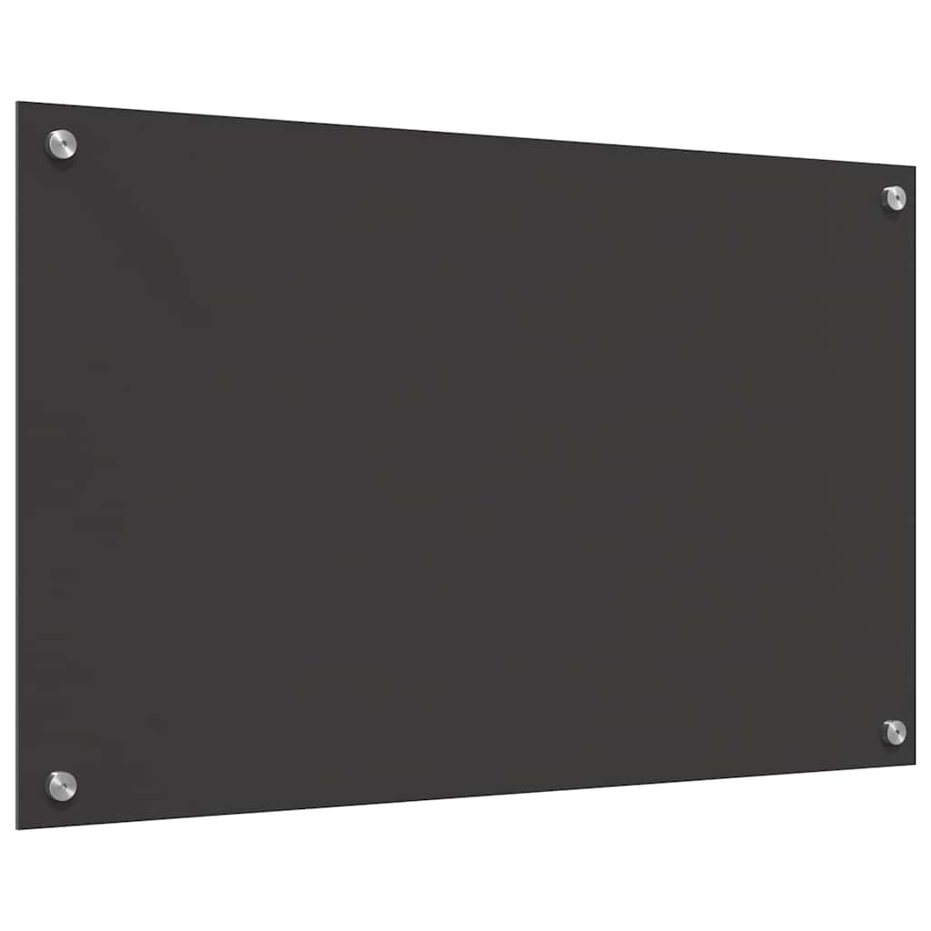 Kitchen Splashback 2 pcs Dark Grey 80 x 50 cm Tempered Glass