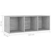 VidaXL TV Stands 2 Pcs Concrete Grey 107x35x37 Cm Chipboard