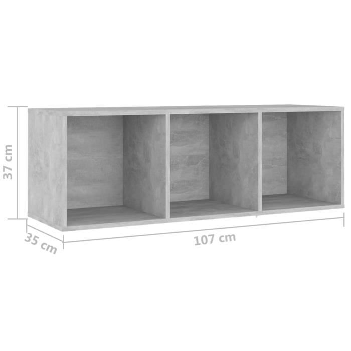 VidaXL TV Stands 2 Pcs Concrete Grey 107x35x37 Cm Chipboard