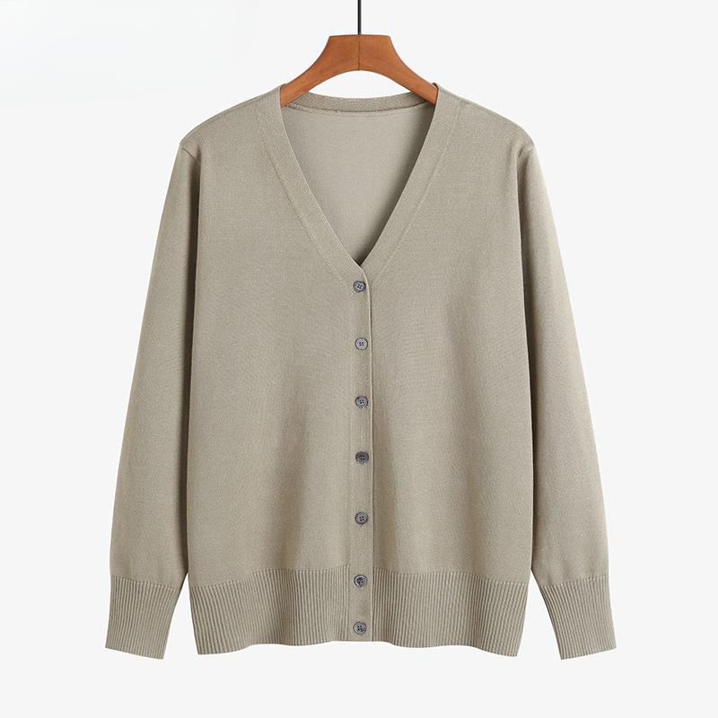 

Knitted Oversize Cardigan Women Autumn 2026 Sweaters Female Tops Women s Cardigans White Cardigan For Women Knitted Jacket 3XL шампанського
