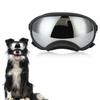 Dog Goggles Anti UV Strong Impact Resistance Adjustable Elastic Large Breed Dog Goggles Pet Sunglasses Silver Eyeglass