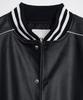 Veteze [Vegan Leather] Lined Varsity Jacket (Black)