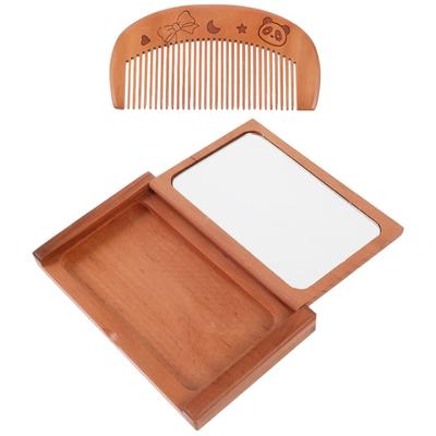 Peachwood Portable Folding Mirror 2 In 1 Foldable Pocket Mirror Durable Makeup Mirror  Makeup Tool