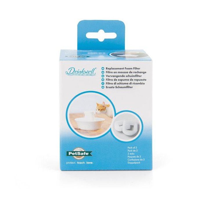 PetSafe - Filtre En Mousse De Rechange (Pack De 2) - Fontaines En Céramique, Plastique Et Fontaines Drinkwell 360 En Acier
