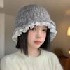 Lace Ruffle Edge Knitted Fisherman Hat: Women's Sweet & Warm Autumn/Winter Accessory 2025