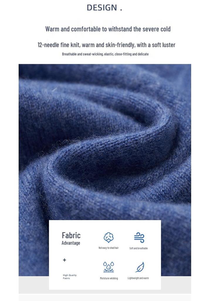 Herren V-Ausschnitt Strickjacke aus 100% Wolle - Warm, Lässig, Lockere Passform für Herbst/Winter