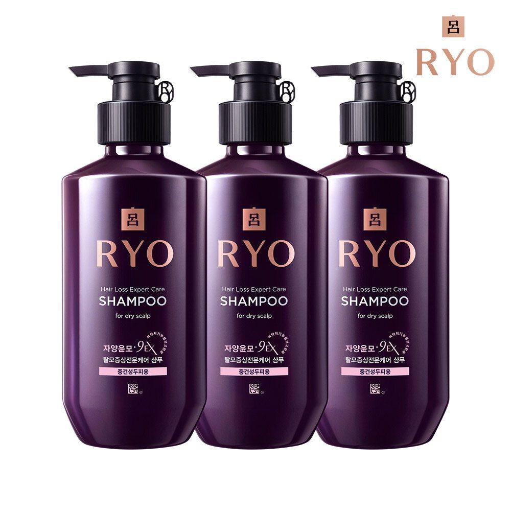 Ryeo Yangyunmo 9EX Hair Loss Treatment Shampoo 400ml x 3 (Select Type)