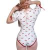 LittleForBig Adult Lolita Romper Cherry Ribbon Bow Lace Cotton Size S [Sparkling Print] Pajamas,
