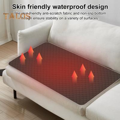 Electric Heating Pad 5V 4 Heating Blocks USB Type-C Powered Heated Cushion Waterproof Cold Protection Outdoor Camping Car Smart Heating Seat