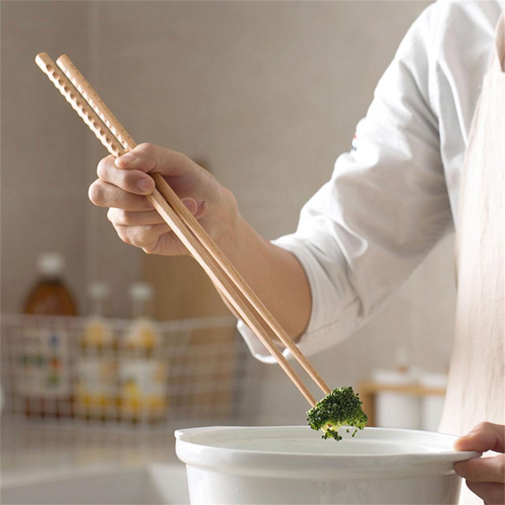 

Solid Wood Chopsticks Fried Cooking Frying Household 42cm New Household Gadgets Long Food Sticks Japanese Lengthened Beech