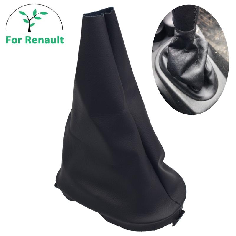 For Renault Clio 2 II Clio 3 III Megane 2 II Scenic 2 II Kangoo Leather Maunal Car Gear Shift Knob Lever With Boot Cover