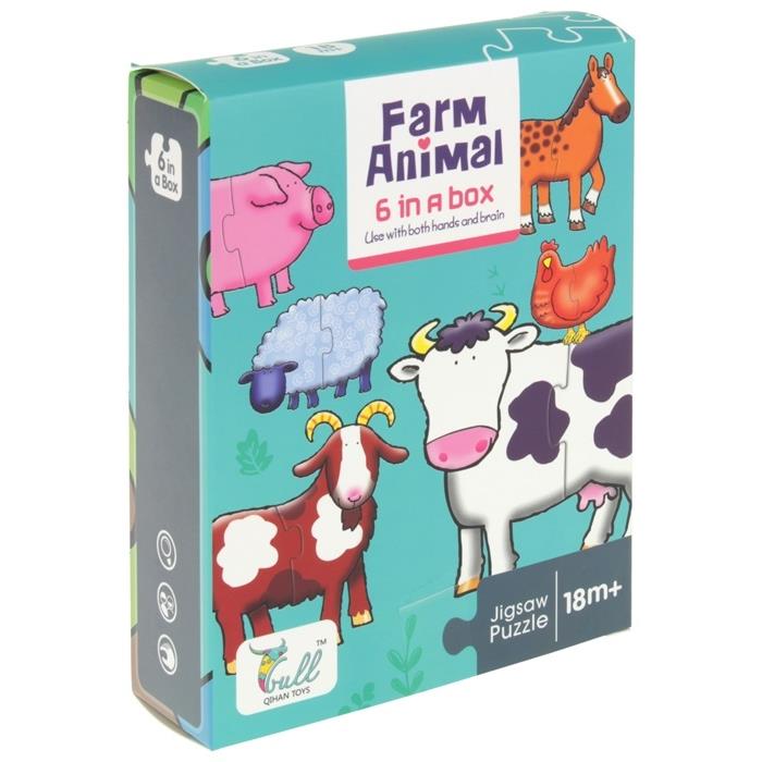 Puzzle Edukacyjne Układanka Dla Dzieci Zwierzęta Na Wsi Farma 12 El.