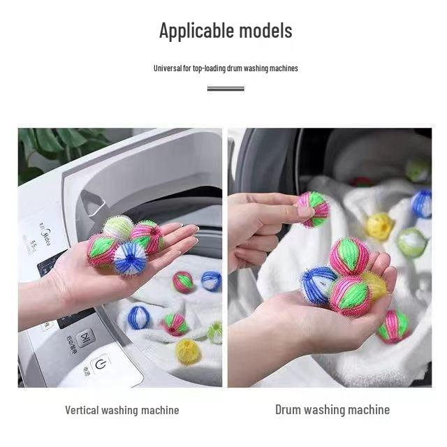 Anti-Tangle Nylon Laundry Balls for De-linting and Hair Removal In Washing Machines