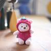 Adorable Pineapple Bear Plush Keychain Cute Short Plush Toy Bag Charm 13cm