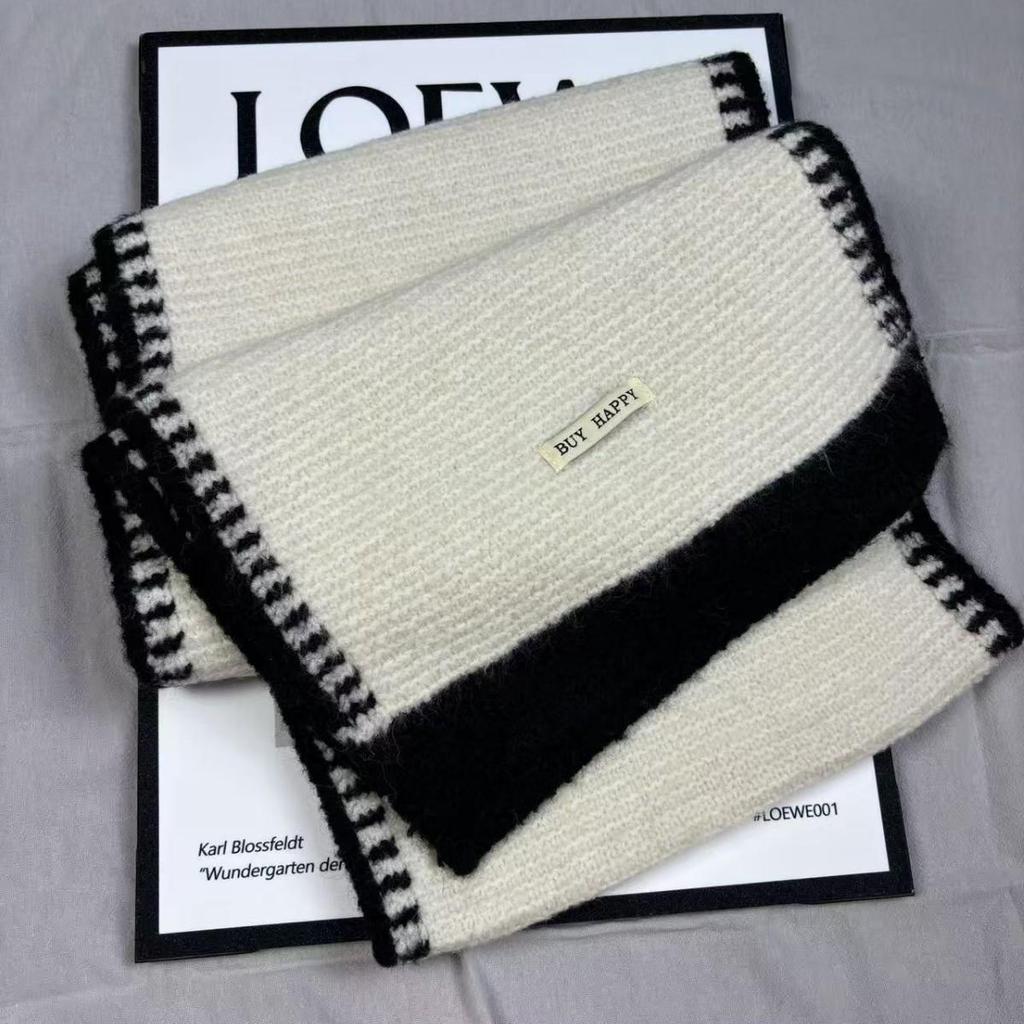 Korean Style High-End Wool-Blend Soft Knit Scarf: Warm, Versatile Autumn/Winter Snood for Women and Students